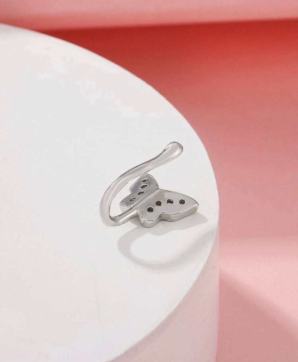 Butterfly Nose Cuff Silver