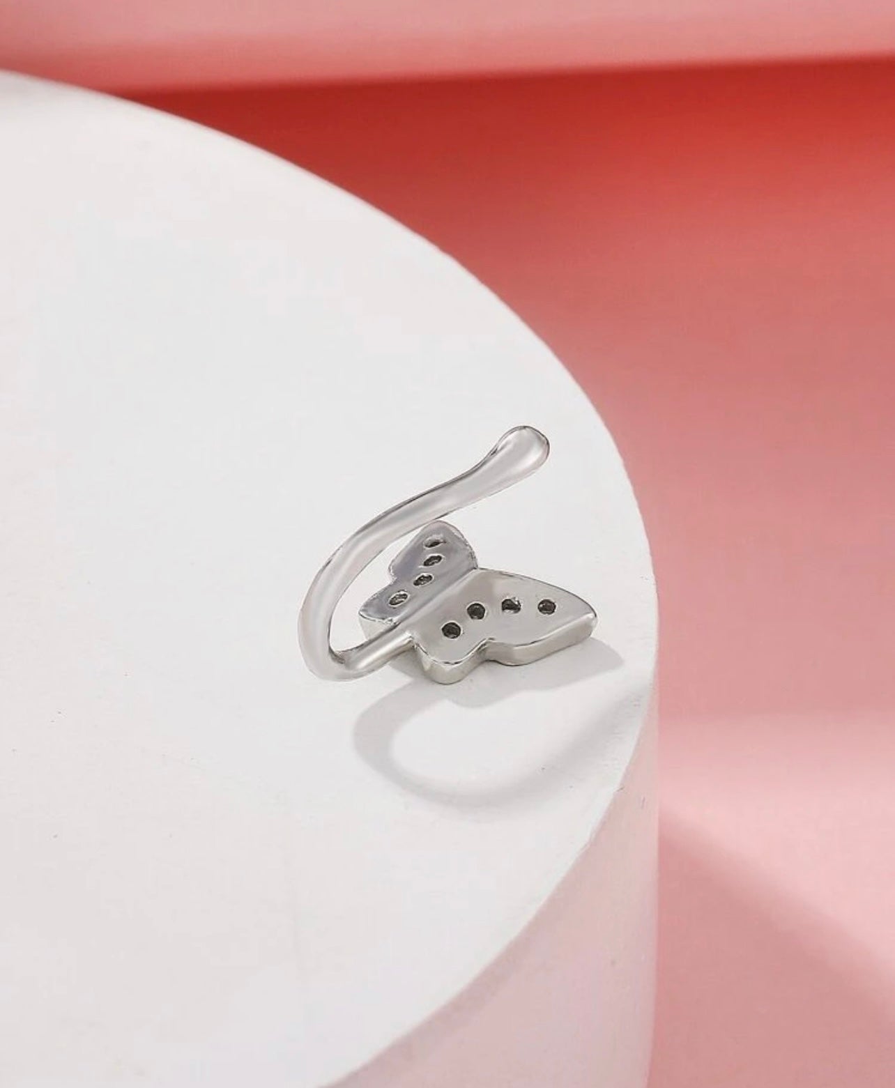 Butterfly Nose Cuff Silver