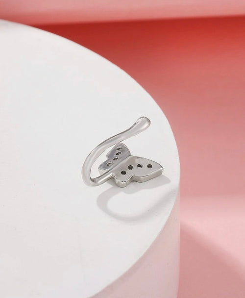 Butterfly Nose Cuff Silver